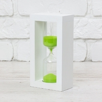 Пісочний годинник «White - Light green» на 15 хвилин