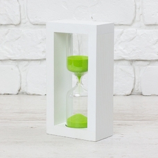 Песочные часы «White - Light green» на 15 минут купить в интернет-магазине Супер Пуперс