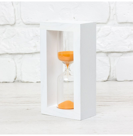 Пісочний годинник «White-Orange» на 10 хвилин