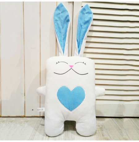 Игрушка ручной работы «Влюблённый заяц», бело-голубой