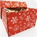 Подарункова коробка «Новорічні візерунки», червона 18х18х12 см
