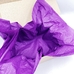 Подарочная коробка «Крафтовая», с фиолетовой тишью