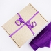 Подарункова коробка «Крафтова», з фіолетовою тишью
