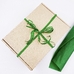 Подарочная коробка «Крафтовая», с зелёной тишью