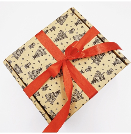 Подарочная коробка «Новогодние ёлочки»