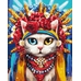 Картина по номерам «Киця україночка»