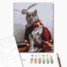 Картина за номерами «Котик ловець снітчу» придбати в інтернет-магазині Супер Пуперс