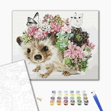 Картина за номерами «Весняний їжачок» придбати в інтернет-магазині Супер Пуперс