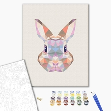 Картина за номерами «Кролик у мозаїці» придбати в інтернет-магазині Супер Пуперс