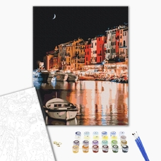 Картина по номерам «Вогні нічної Італії» купить в интернет-магазине Супер Пуперс