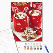 Картина за номерами «Сніжне какао» придбати в інтернет-магазині Супер Пуперс