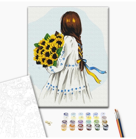 Картина по номерам «Квіти України»