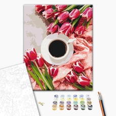 Картина за номерами «Кавова весна» придбати в інтернет-магазині Супер Пуперс