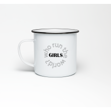 Эмалированная кружка «Girls run the world» купить в интернет-магазине Супер Пуперс