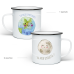 Парні емальовані чашки «Супутник і Планета»