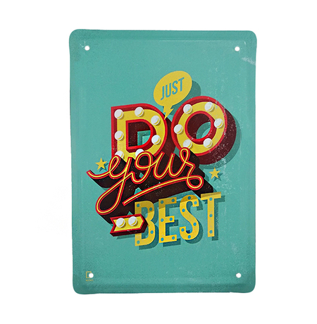 Металлическая табличка «Do your best»