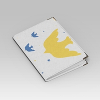 Обложка на паспорт «Yellow and blue birds»