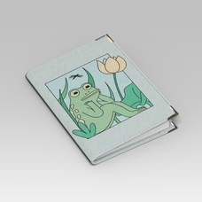 Обложка на паспорт «Лягушка, которая задумалась о жизни» купить в интернет-магазине Супер Пуперс