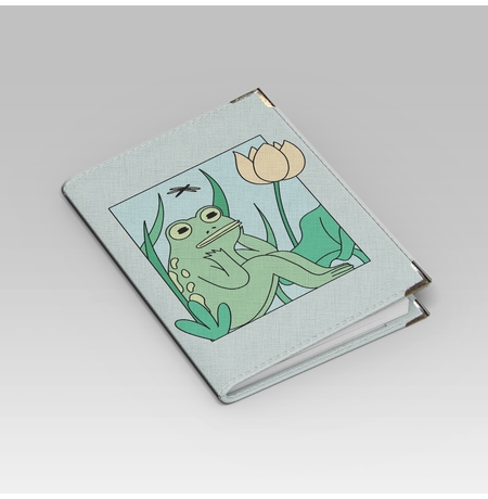 Обложка на паспорт «Лягушка, которая задумалась о жизни»