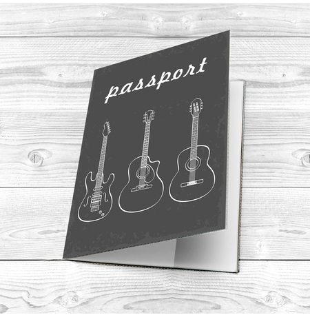 Обложка на паспорт «Guitars»
