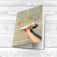 Обложка на паспорт «Бумажный самолётик»
