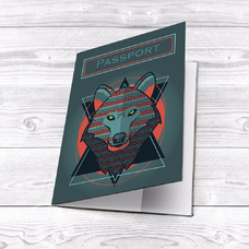 Обложка на паспорт «Волк»