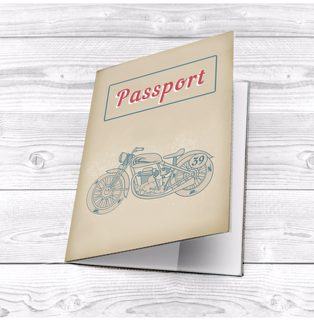 Обложка на паспорт «Мотоцикл»