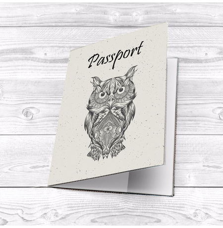 Обложка на паспорт «Black Owl»