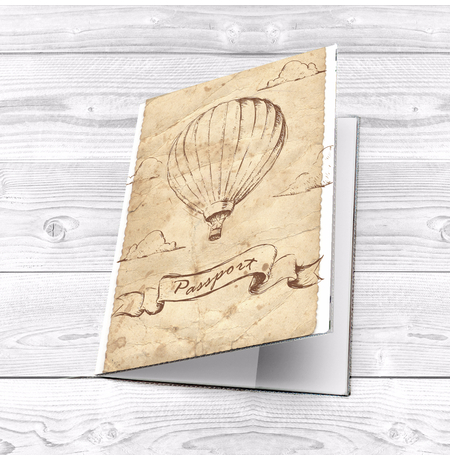 Обложка на паспорт «Воздушный шар. Ретро»