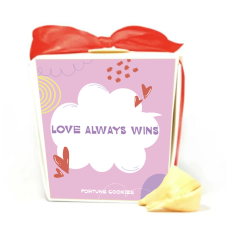 Печенье с предсказаниями «Love always wins» купить в интернет-магазине Супер Пуперс