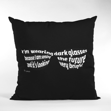 Подушка «David Lynch», чорна придбати в інтернет-магазині Супер Пуперс