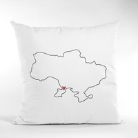 Подушка «Моє місто», оксамит