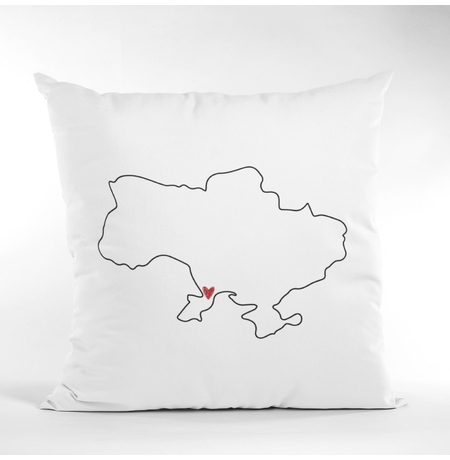 Подушка «Моє місто», оксамит