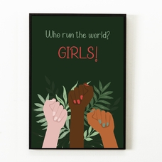 Постер «Girls run the world» купить в интернет-магазине Супер Пуперс