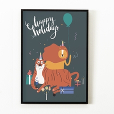 Постер «Happy holidays» купить в интернет-магазине Супер Пуперс
