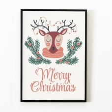 Постер «Рождественский олень» купить в интернет-магазине Супер Пуперс
