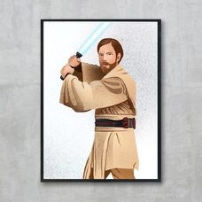 Постер «Obi-Wan» без текста купить в интернет-магазине Супер Пуперс