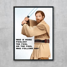 Постер «Obi-Wan», ваш текст купить в интернет-магазине Супер Пуперс