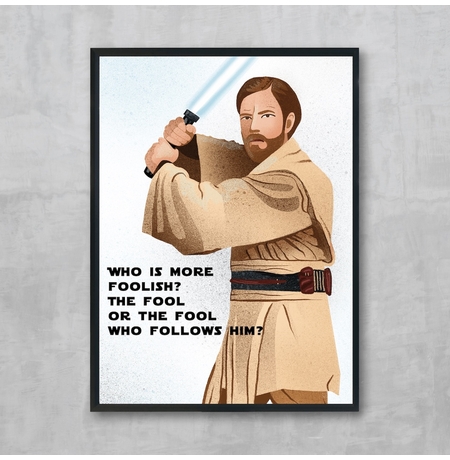 Постер «Obi-Wan», ваш текст