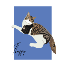 Портрет котика в стиле бохо купить в интернет-магазине Супер Пуперс