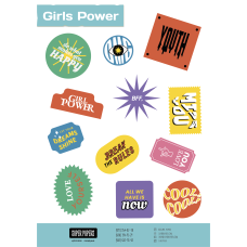 Набір стікерів «Girls power» придбати в інтернет-магазині Супер Пуперс