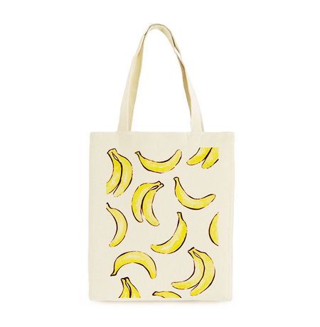 Эко-сумка с акварельным принтом «Бананы»