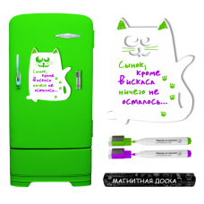 Магнитно-маркерная доска на холодильник "Кот"