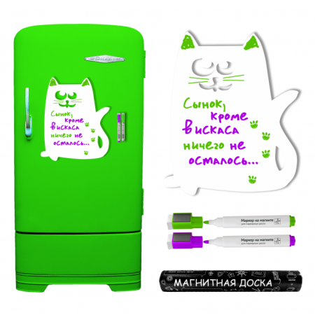 Магнитно-маркерная доска на холодильник «Кот»