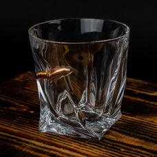 Хрустальный стакан для виски с настоящей пулей купить в интернет-магазине Супер Пуперс