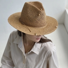 Соломенная шляпа-федора, бежевая купить в интернет-магазине Супер Пуперс