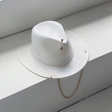 Соломенная шляпа-федора, белая купить в интернет-магазине Супер Пуперс