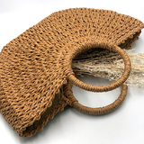 Плетеная сумка из рафии