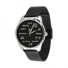 Наручные часы из стали «Математика» (+ремешок из экокожи) купить в интернет-магазине Супер Пуперс