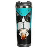 Термочашка «Кіт зі склянкою»